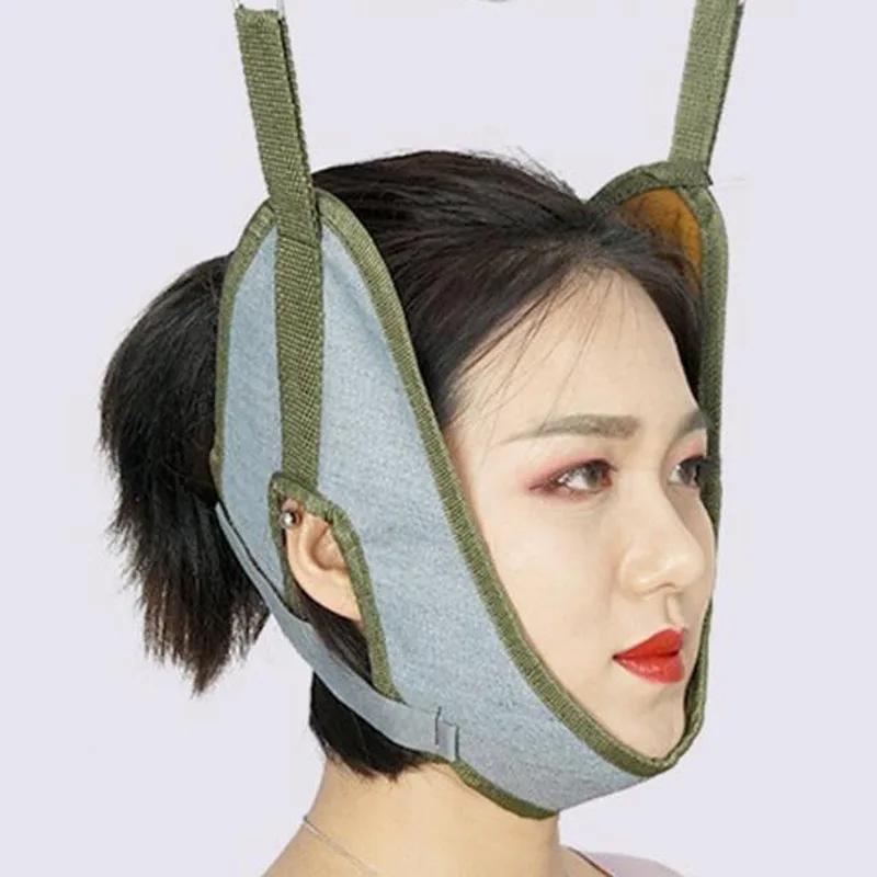 Hanging Neck Traction Kit Cushion Stretching Belts Brace Adjustable Cervical Correction Stretcher Chiropractic Neck Correction