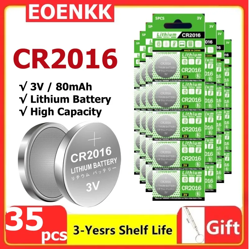 2-50 Stuks Cr2016 Knop Batterijen Cr2016 Br2016 Dl2016 Cel Munt Lithium Batterij 3V Cr 2016 Voor Horloge Elektronisch