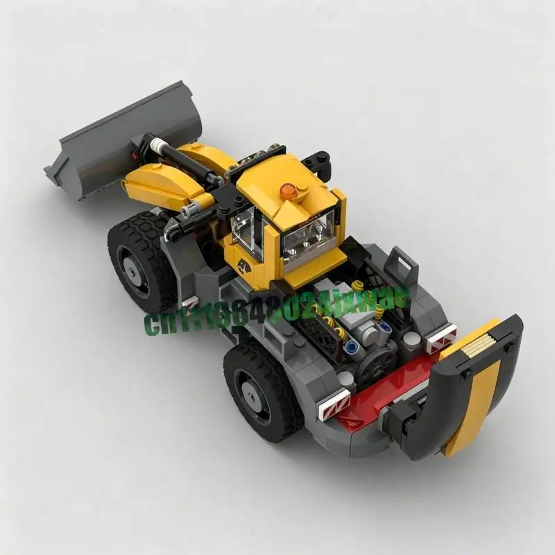New 452PCS Front End Loader V6 Engine Version MOC Model Custom Puzzle Creative Building Blocks DIY Assembly Toy Collection Gift