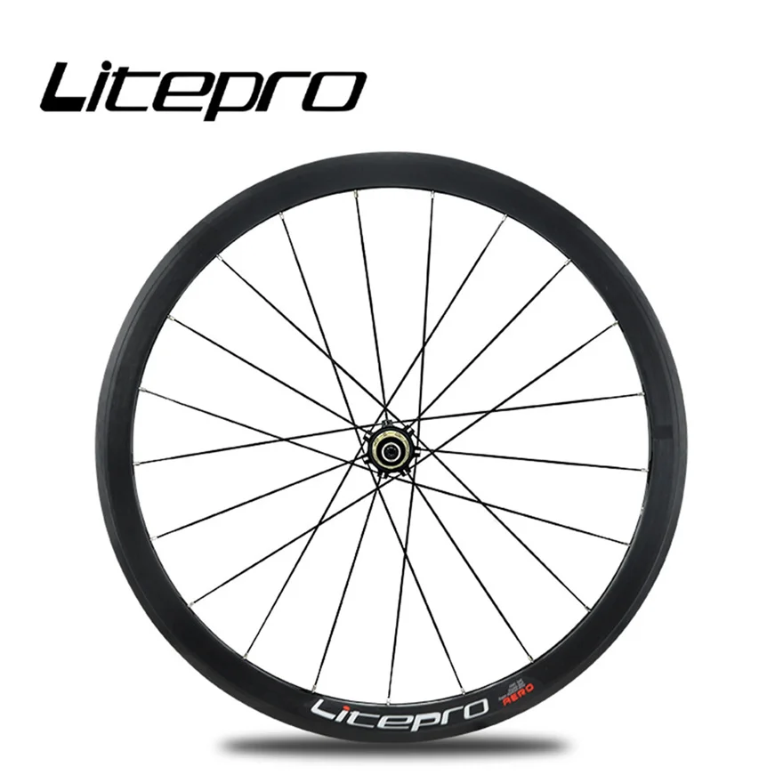 Litepro 40MM 700C Carbon Fibre Hub Straight Pull Wheels Alloy Rim 6 Claws 11S Road Bicycle V Brake Wheelset 1900G