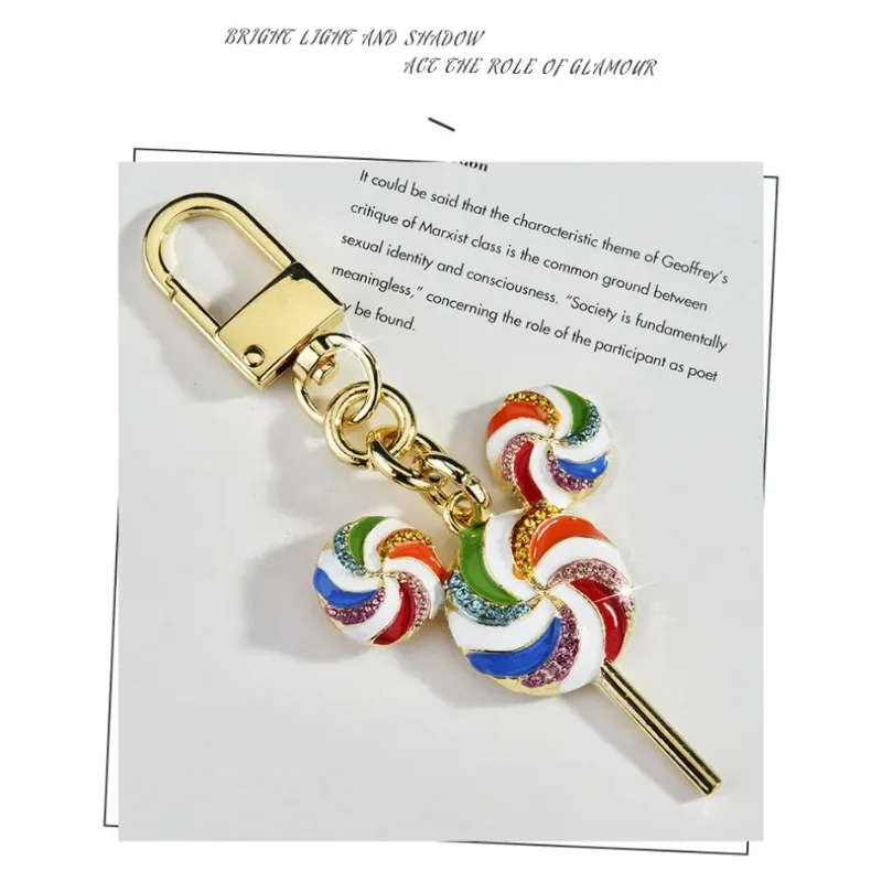 Chaveiros retrô, pingentes de mochila doce, lindos sacos de pirulito de arco-íris, peças de carro, pingentes de bolsa