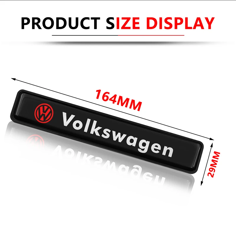 For Volkswagen Golf-6 7 4 5 POLO Passat B5 B6 B7 T4 T5 Tiguan Jetta Decorative LED Lights Front Hood Grille Decoration Badge