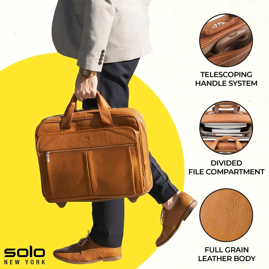 Estojo de rolamento com rodas, bolsa para laptop, pasta de rodas para mulheres e homens, tamanho de transporte para viagens, cabe em 15.6 computador wa