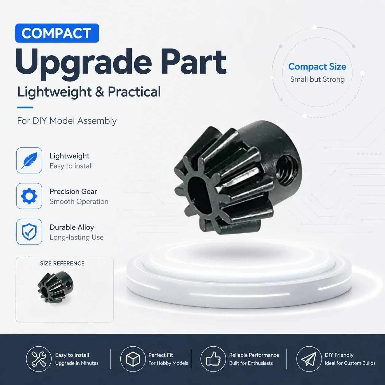 460 480 Motor Compatible Steel Cut Pinion Gear Black Metal Hobby Car Repair Accessories