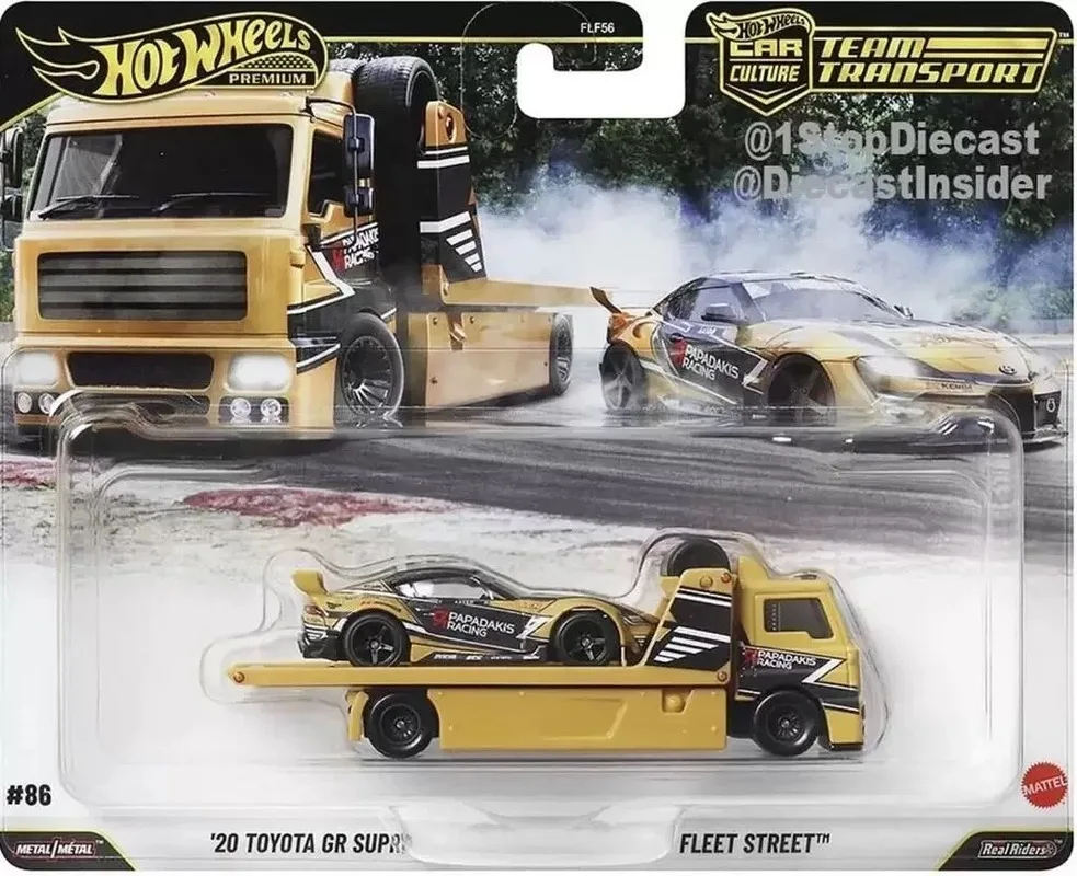Hot Wheels 1/64 Team Transport Series Diecast Legering Model Auto Ford Chevrolet Impala Toyota Supra Collectible Toy Kerst Speelgoed