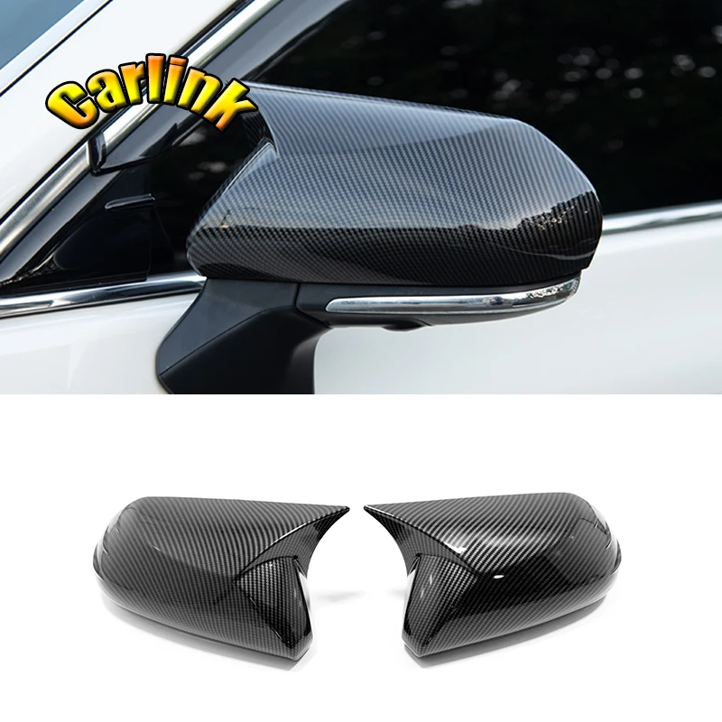 

For Toyota C-HR Camry Avalon 2019 2020 ABS Carbon fibre Car Rearview mirror cover Cover Trims Sticker Car Styling Accessories