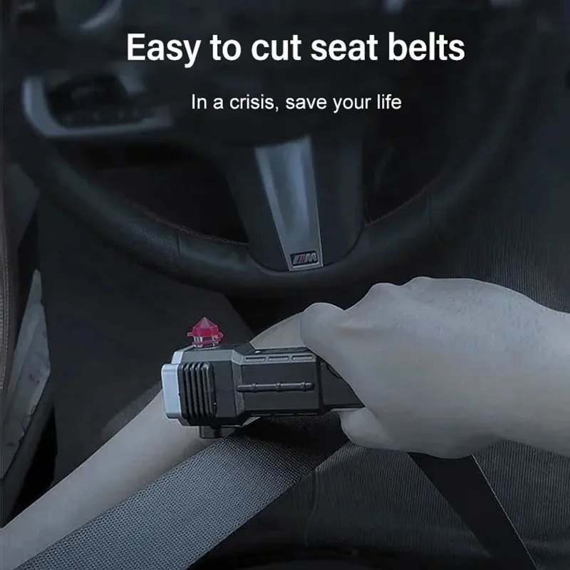 4 in 1 car window breaker Car safety hammer Automotive multifunctional flashlight Escape Hammer Fire Emergency Rescue
