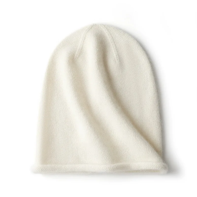 Einfache Klassische Reine Wolle Hut Frauen Männer Herbst WInter Curling Haufen Beanie Männlich Weiblich Hohe Qualität Gestrickte 100% Wolle Kalten Hut – Detail 12