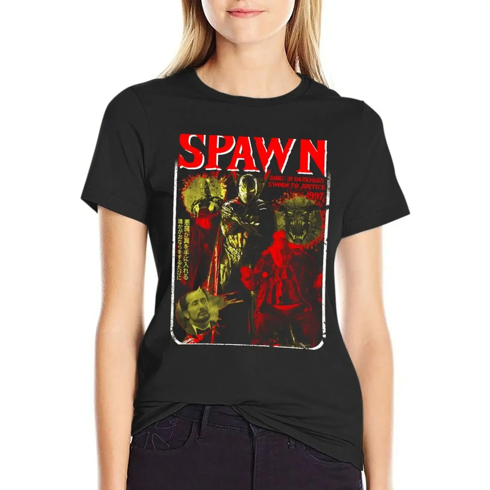 

Spawn - Born In Darkness T-Shirt summer clothes summer top tops customs design your own cat shirts for Women
