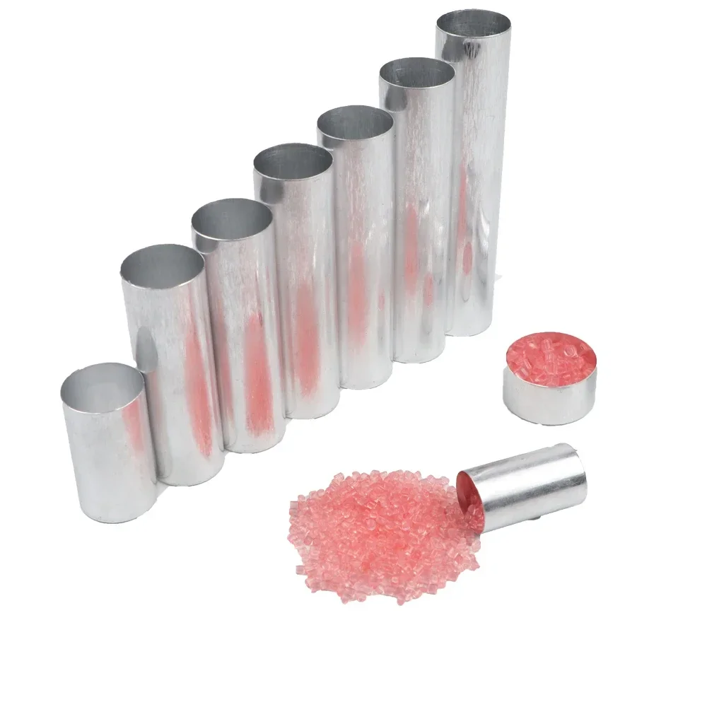 

R Hotsale 100pcs OD25*45/75/78/85/95/100/110/120mm Empty Aluminum Tube with Cover Lab Valplast Materials for Dentures