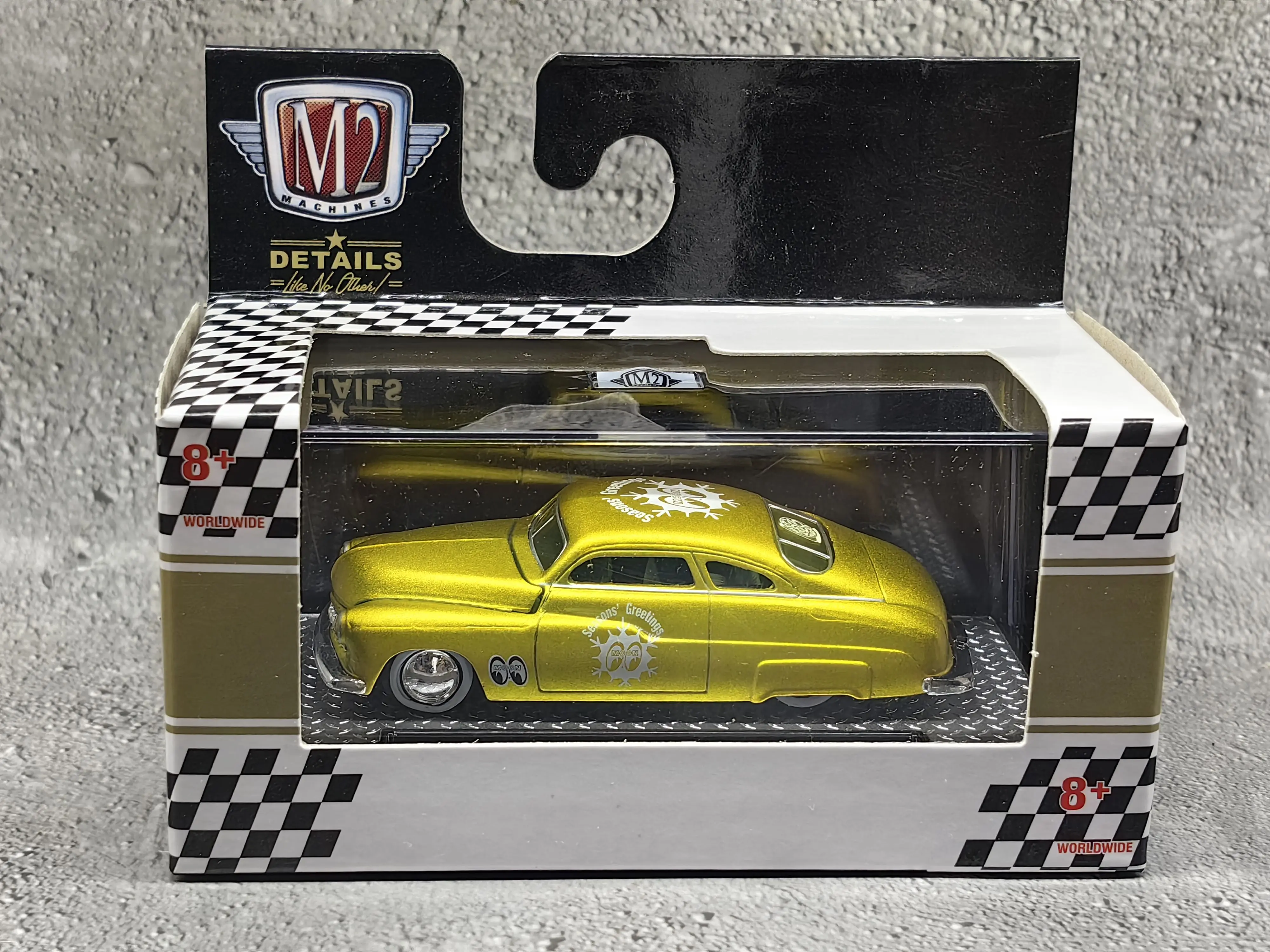 M2 Machines 1:64 Gold Mercury moon eye, modelo de aleación, regalos para niños