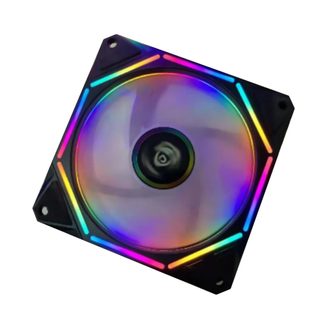 

12Cm Argb Cpu Cooler 8-Side Lighting Heat Sink Fan Hydraulic Bearing Strong Cooling Device For Desktop Computer