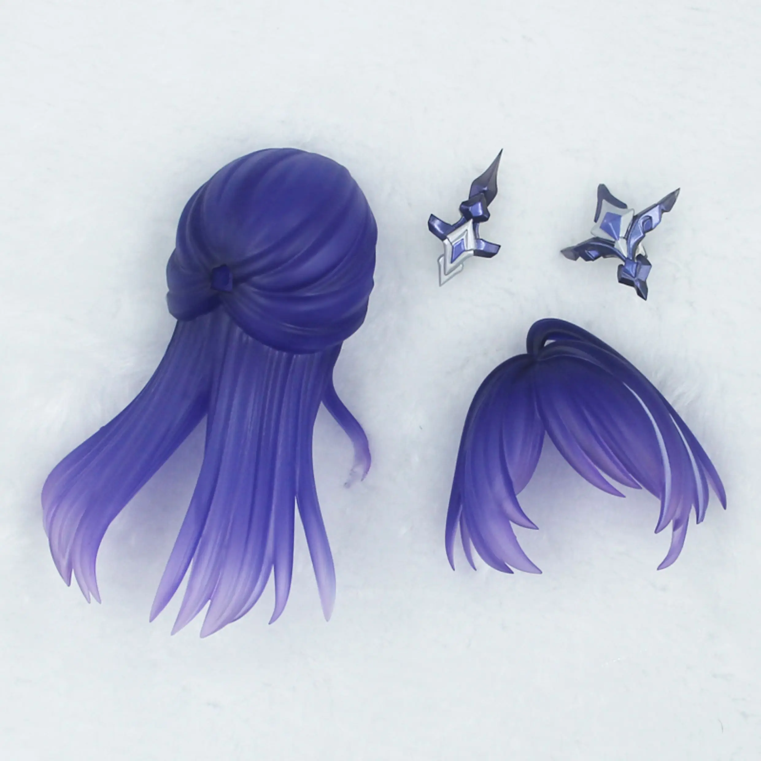 Honkai:Star Rail Acheron hecho a mano OB11 OB22 GSC pelo desmontable carcasa de pelo peluca placas frontales accesorios de muñeca BJD juego Anime Figu