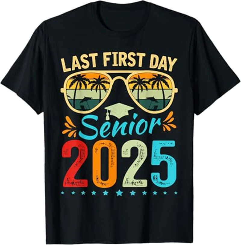 Back To School 2025 Graduation Printed T-shirt Summer Fashion Casual Outdoor Sports Short Sleeved Men Women T-shirts Clothing