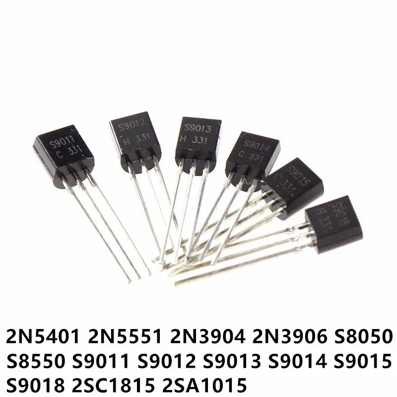 

100PCS/Lot triode 2N3904 2N3906 TO92 3904 3906 Power transistor in line PNP NPN New 3904 3906 TO-92