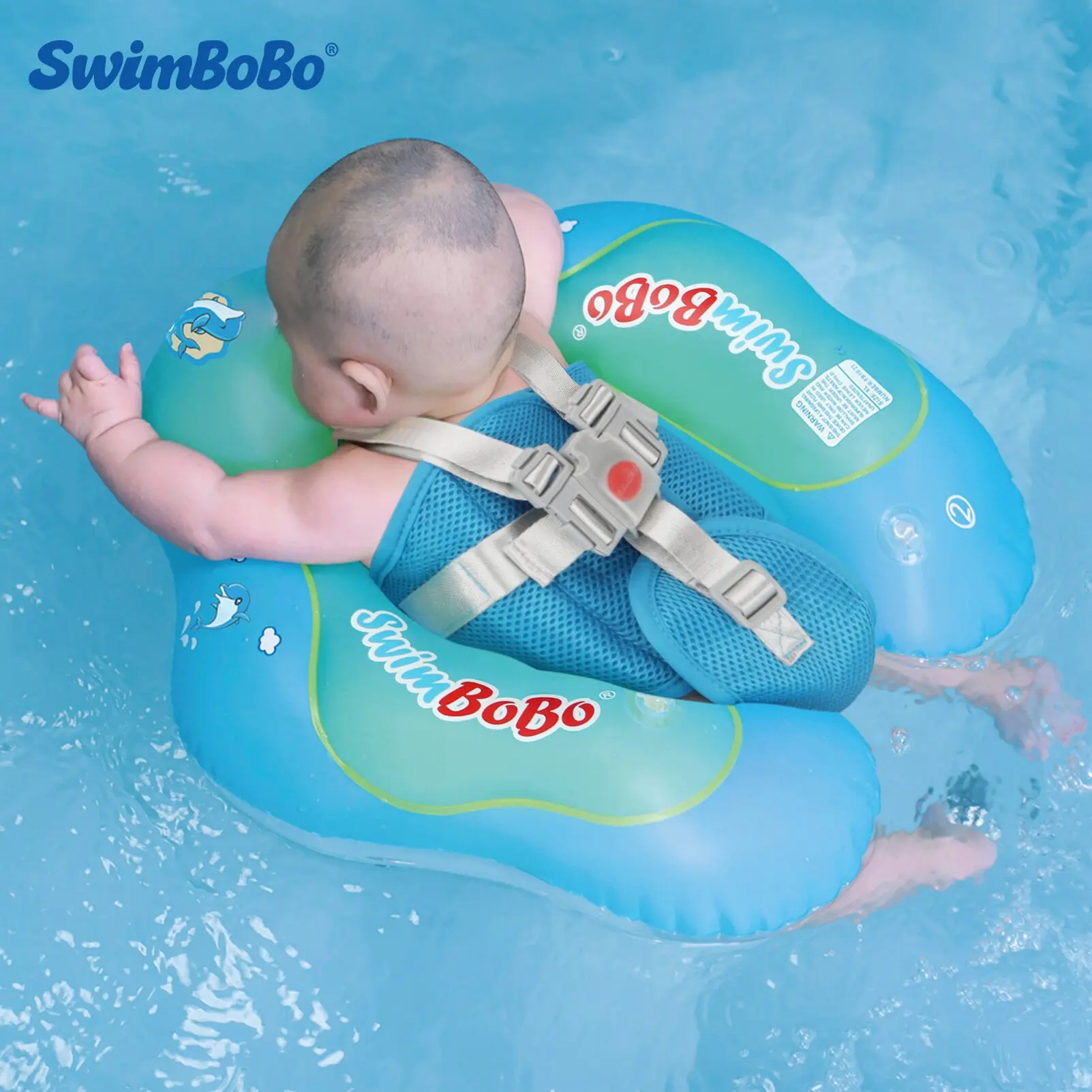 Swimbobo New Upgrade Baby Swimming Pool Float With  Inflatable Infant Floating Ring Kids Swim Circle Bathing Summer Toys