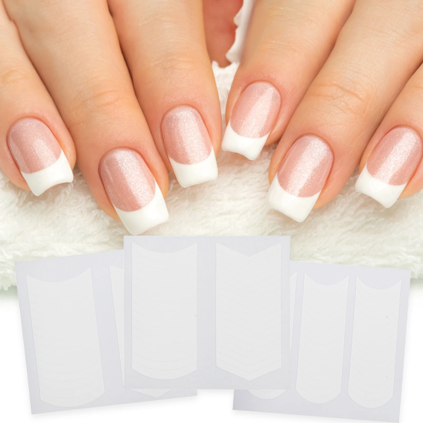 

French Guide Stickers Self-Adhesive Stencils Manicure Decal Art Tool Guide Decal French Tip Guides Nail Tip Sticker For