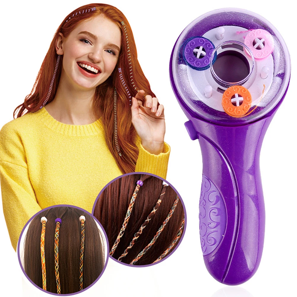 

Hair Braider Machine Twister Hairstyle Tools Kit Styling DIY Tool with Hair Hook Rubber Band Salon Funny Gift for Teen Girls