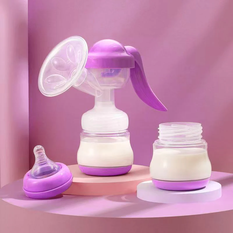 Extractor de leche manual, alta potencia de succión para mamás, extractor de leche PP para lactancia, lactancia materna y soporte para suministro de leche