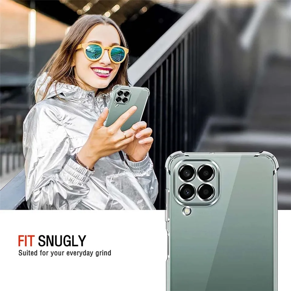 Clear Case for Samsung Galaxy M33 5G M53 M52 Crystal Soft TPU Transparent Shockproof Phone Cover for Samsung M23 M13 5G M32 M12