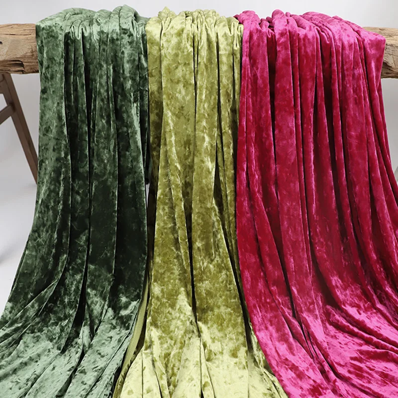 

Высококачественная полосатая корейская бархатная ткань: однотонный утолщенный эластичный велюр для одежды, рубашек, сценических костюмов, скатерти