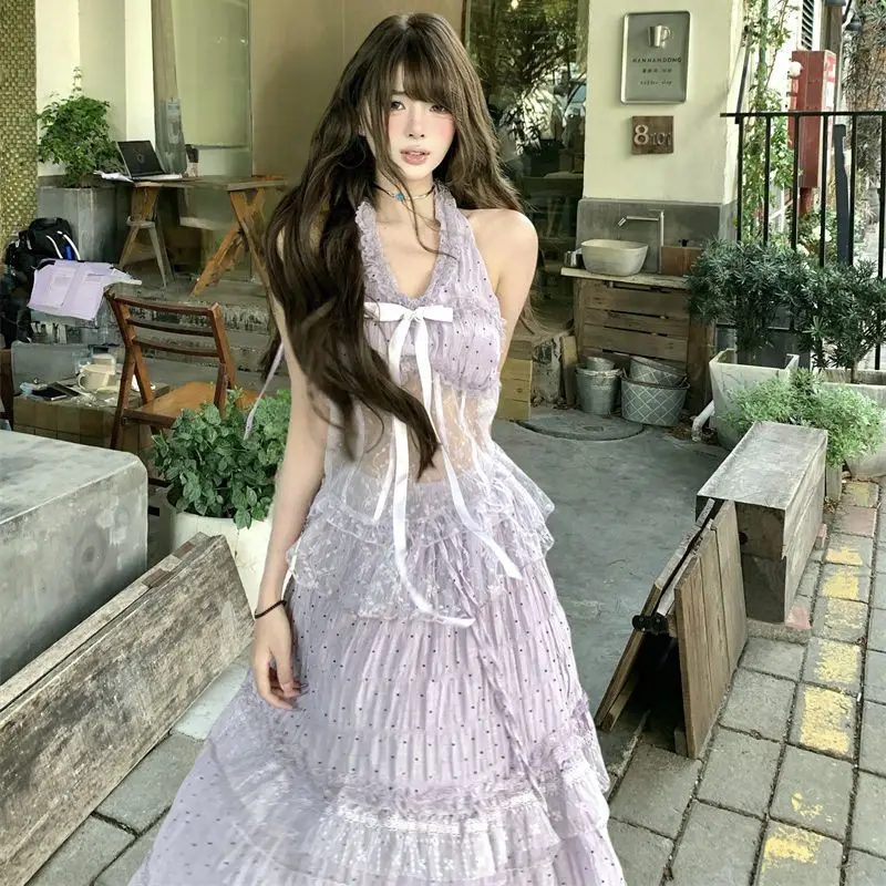

Cottagecore Bow Blouse Skirt Set Summer Women Two Piece Outfit Ruffle Sleeve Floral Print Mori Girl Aesthetic Date NightEnsemble