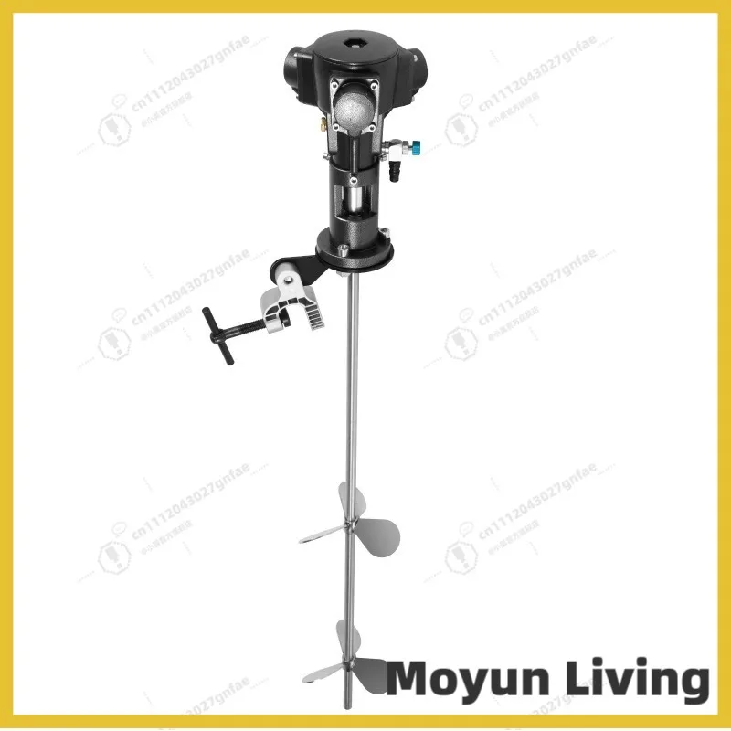Stainless Steel Pneumatic Mixer 50 Gallon 50-2000RPM Air Powered Mixer for Putty Powder Paint Coating Food Grade Mixing Tank view 2