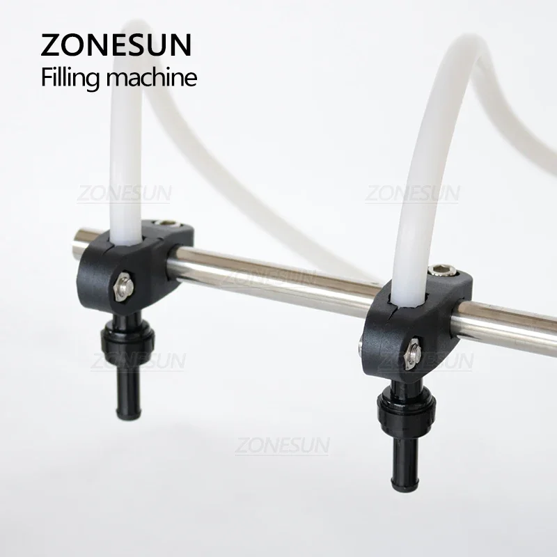ZONESUN ZS-YG2 2-Head Electric Liquid Filling Machine Magnetic Pump Desktop Bottle Filler for Essential Oil Juice Milk Cosmetics