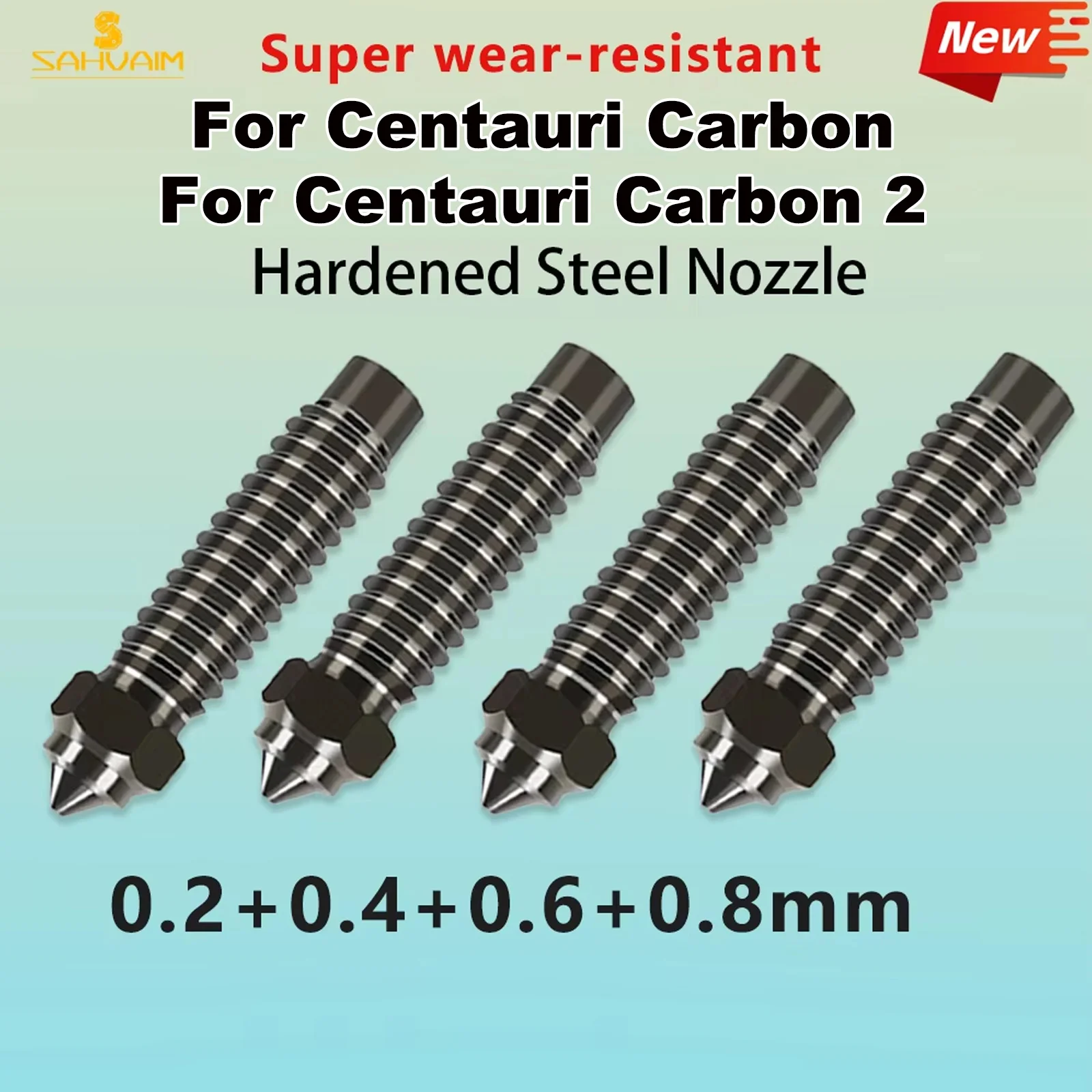 For Centauri Carbon High-Speed Hardened Steel Nozzle 0.2/0.4/0.6