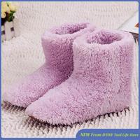 Winter USB Heater Foot Shoes Plush Warm Electric Slippers Feet Heated Washable Electric Shoes Pad Heating Insoles New