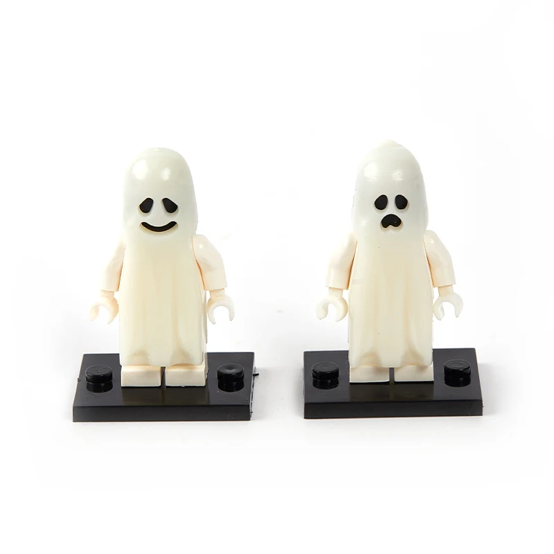 Sorrindo e chorando Ghost Model Action Figures Building Blocks, série de terror Halloween, brinquedos para crianças, 1pc