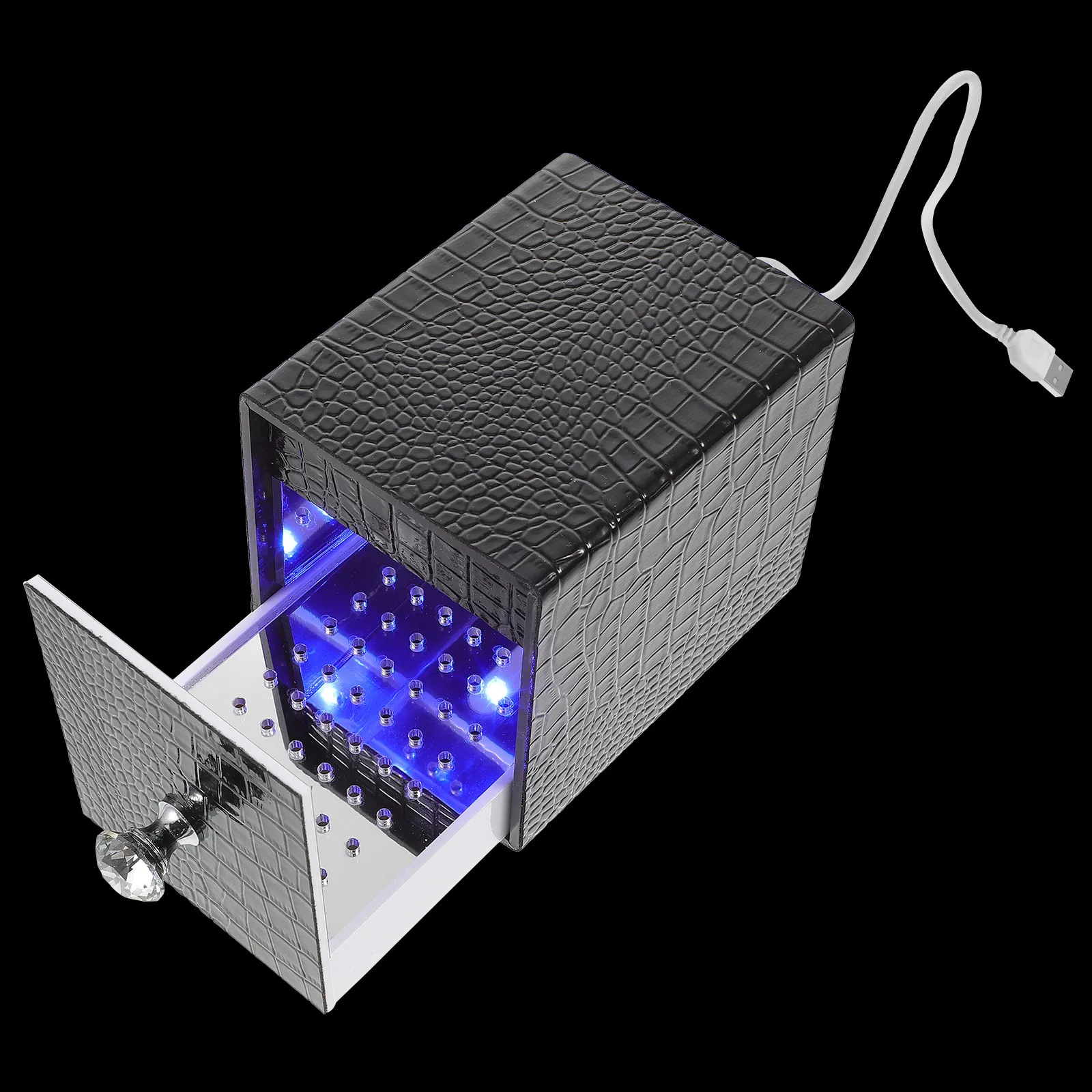 

Nail Drill Cleaning Box Usb Powered Manicure Tool Storage Organizer For Grinding Bits Accessories Nail Art Supply Female