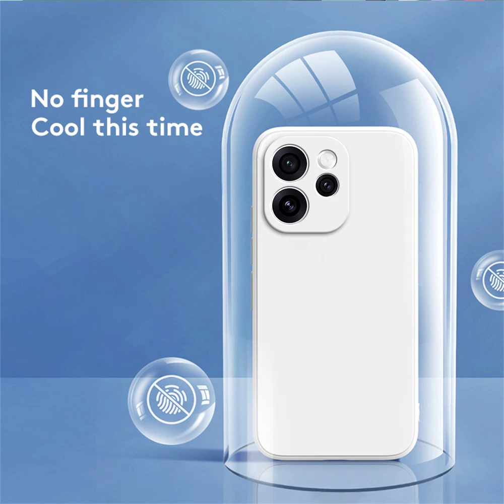 حافظة هاتف أصلية ناعمة وبسيطة لهاتف OPPO Reno15 Reno 15 Pro 15Pro 5G غطاء خلفي كلاسيكي من السيليكون السائل المربع #2