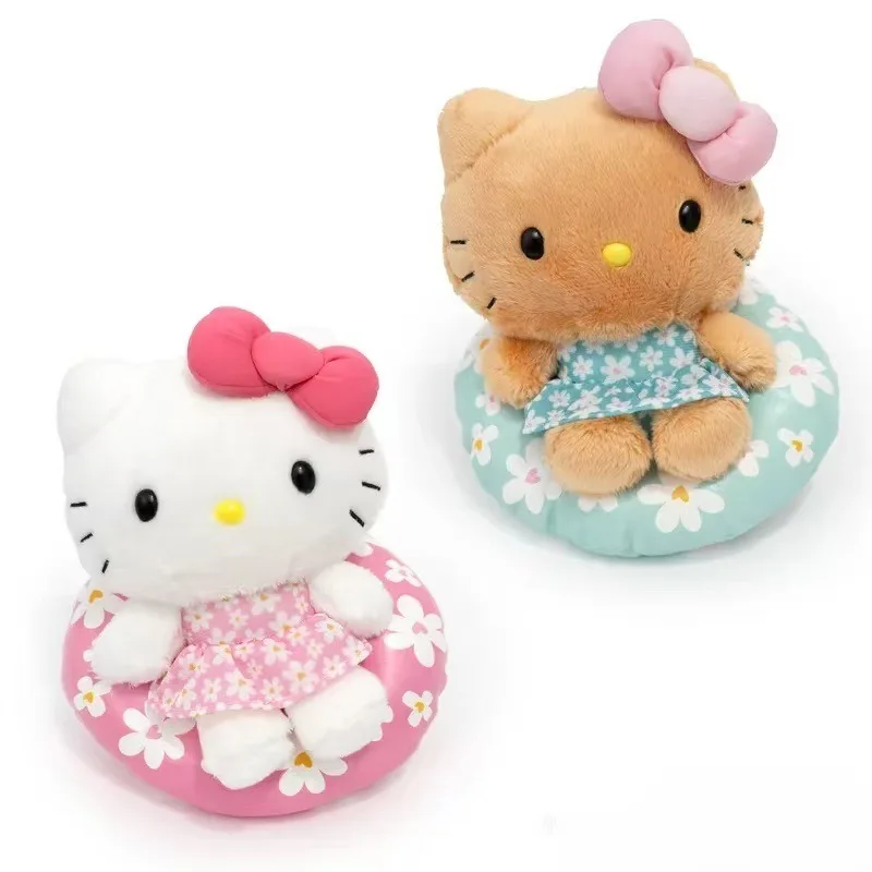 

Hello Kitty Sanrio New Cartoon Cute Plush Doll Pendant for Girls School Bag Hangers Children's Wallet Accessories