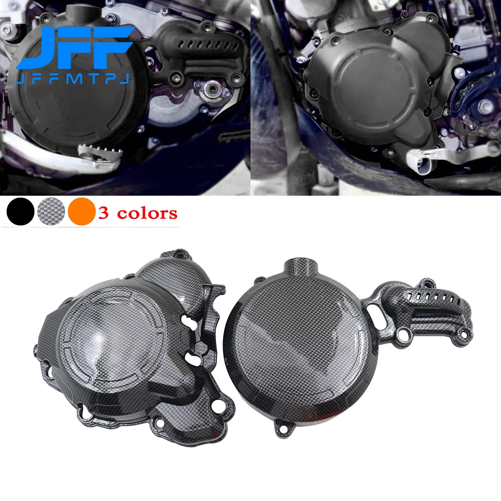Motorcycle Clutch Guard Water Pump Cover Engine Ignition protection cover For HENGJIAN HJMOTO HJZ300 Z300 Dirt Bike Refit Parts