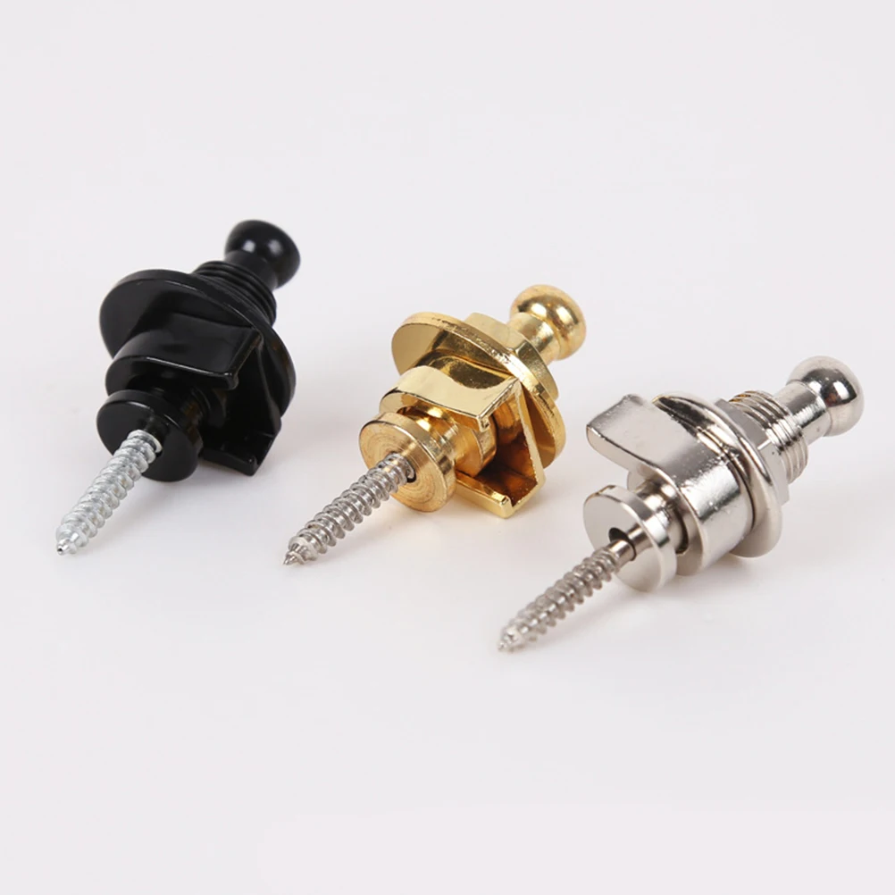 

2 Pcs with Lock Strap Buckle Tail Nail Electric Guitar Accessories Locks Acoustic