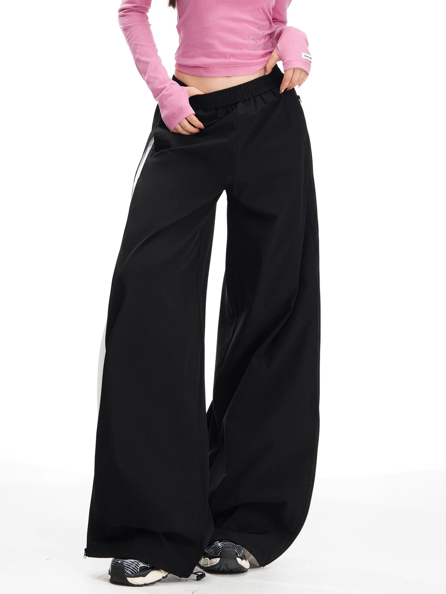 Kazalin taille haute Qui Dry Sport pantalon femme hiver Bla blanc couleur Blo minceur élastique grande taille droite décontracté P...