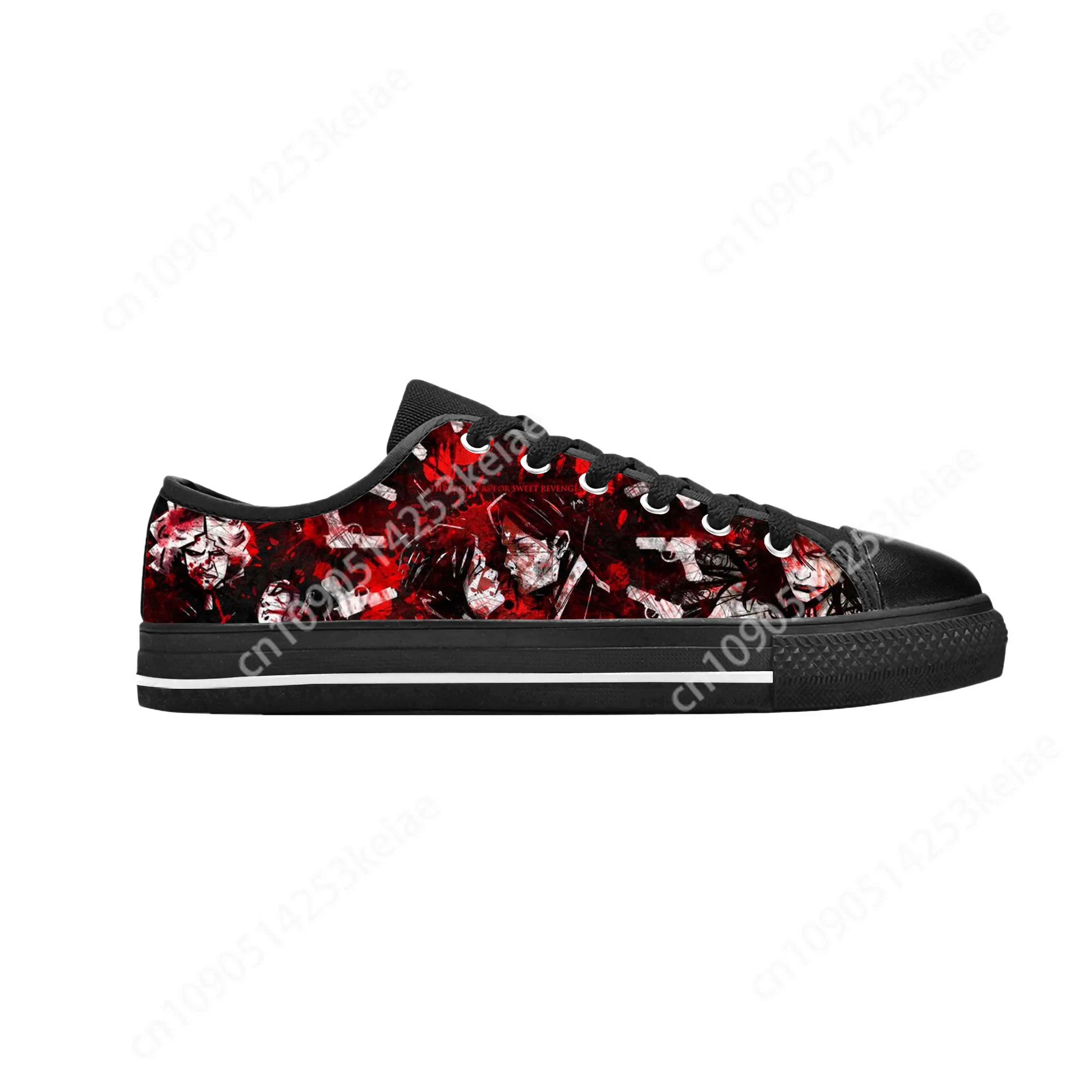 My Chemical Romance Mcr The Black Parade Rock Band Casual Cloth Shoes Low Top Comfortable Breathable 3D Print Men Women Sneakers