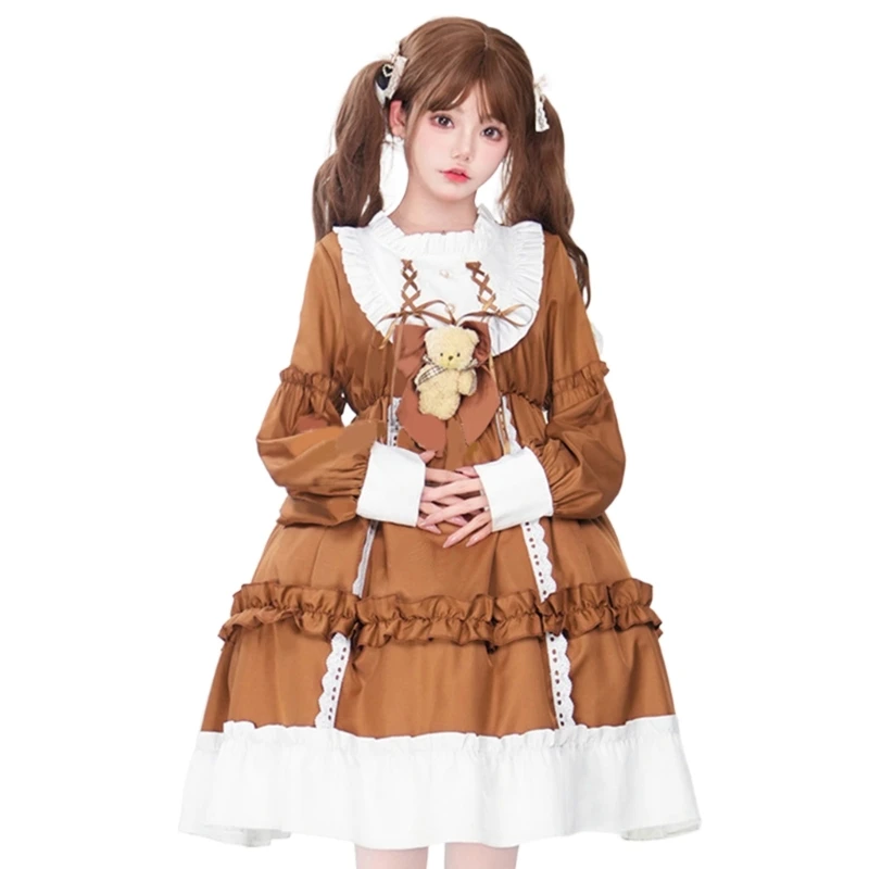 Robe douce pour filles avec nœud d'ours, Costumes Cosplay princesse d'halloween