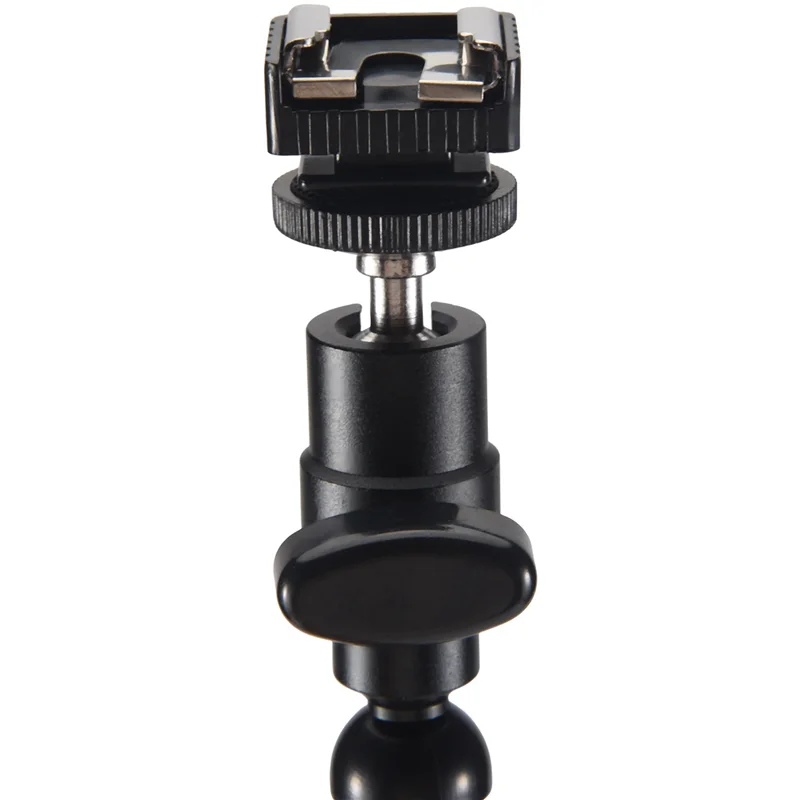 ABGI-2X Baru Fleksibel Dual Arm Hot Shoe Flash Bracket Mount Holder untuk Canon Nikon Pentax Makro Shot Aksesoris Kamera