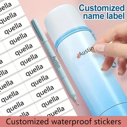 Personalized Label Stickers - Custom Name Stickers for Water Bottles, Cups, and Children's Stationery - Transparent & Waterproof