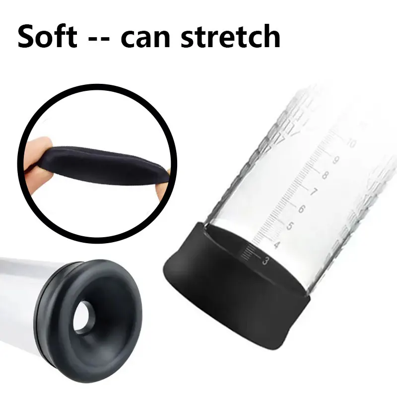 Penis Pump Extender Accessory Kit-Silicone Ring, Vacuum Pump Silicone Sleeve Exercise Device-Booster Silicone Ring Sealing Slot