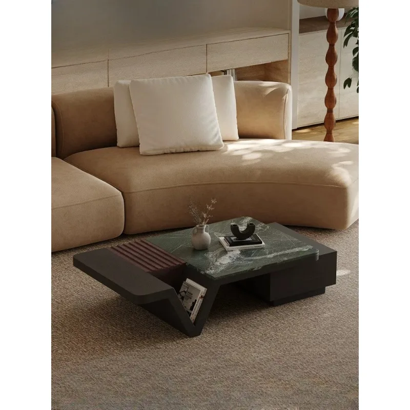 Italian light luxury marble coffee table living room artistic sense high-end special-shaped natural luxury stone coffee table