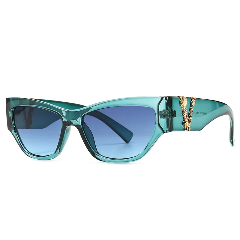 

Retro Girls Luxury Sunglasses Rock Style Rhombus Metal Large Standard Inlaid Modern Retro Charm Men's Sunglasses