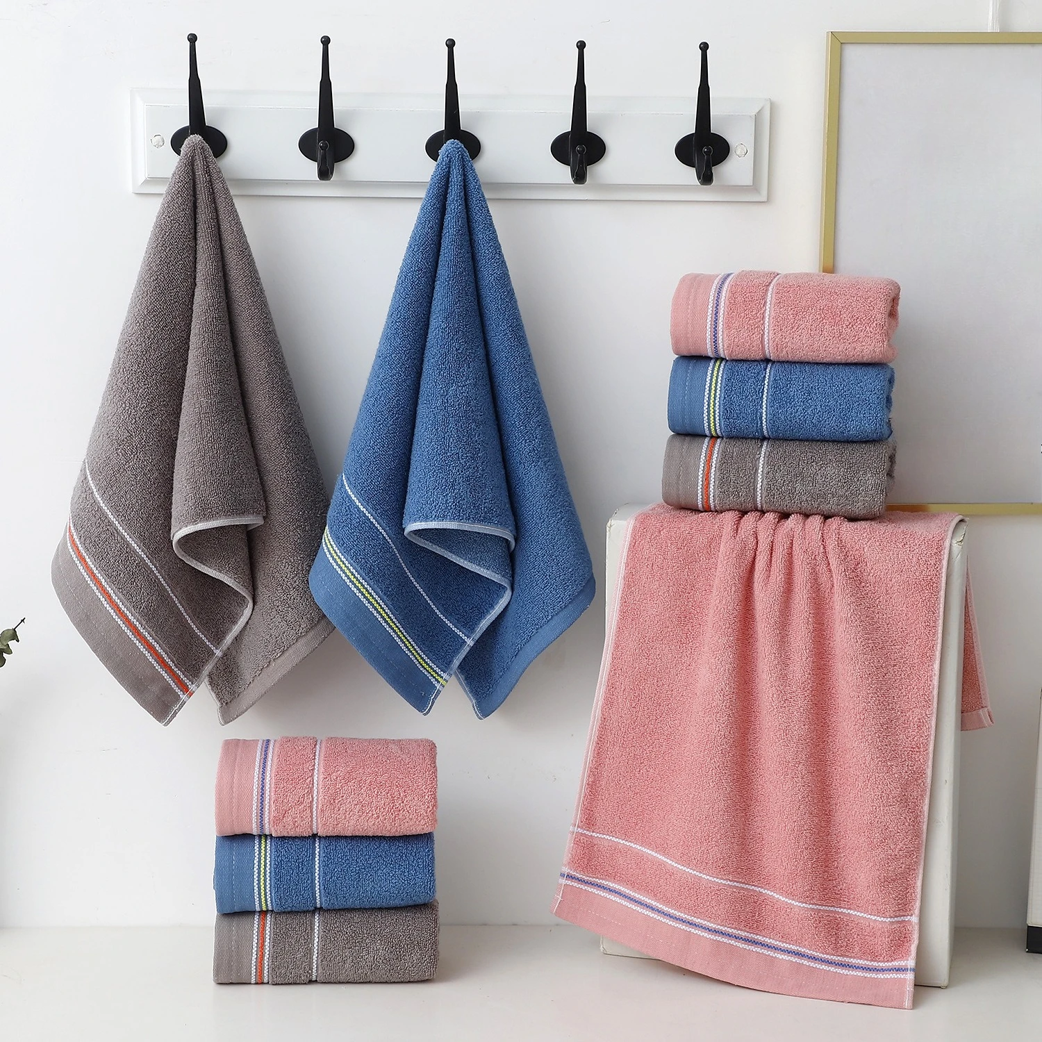 1pcs Cotton Adult Household Face Towel Thickened Absorbent Soft Face Towel, Beauty and Hairdressing Shampoo Towel