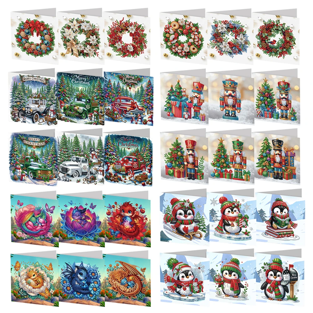 Diamond Painting Christmas Cards Diamond Painting Greeting Cards DIY Diamond Art Cards Arts Crafts for Birthday Thanksgiving Day