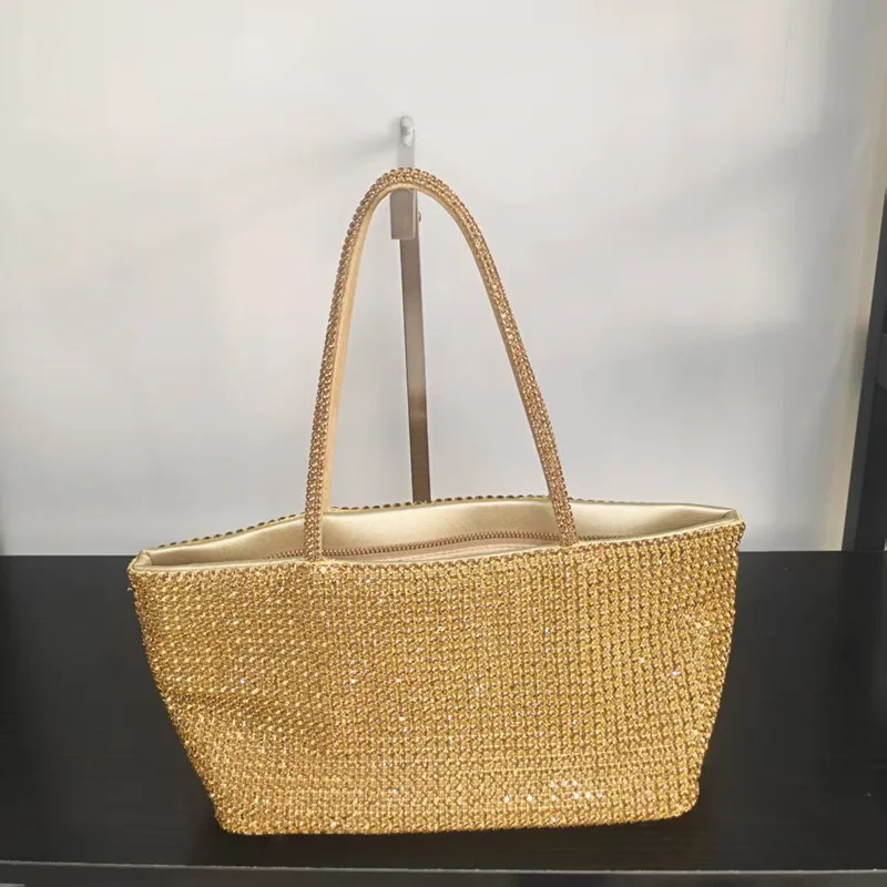 

2025 Роскошная дизайнерская блестящая полноцветная женская сумка-тоут с бриллиантами, элегантная свадебная вечеринка, вечерний клатч, банкетная сумка