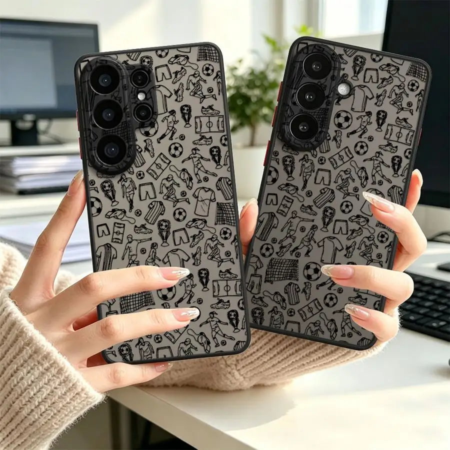 Case for Samsung Galaxy S26 S25 Ultra Note 20 Ultra 10+ S24 Plus S23 FE S21 S22 S20 FE Funda Back Phone Cover Football Field