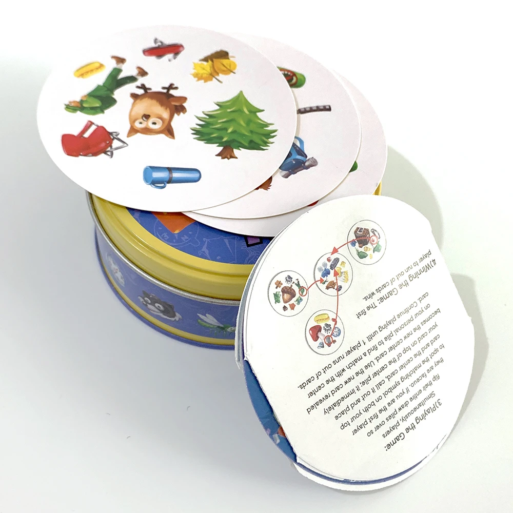 Gioco di carte Giocattolo Scatola di ferro Famiglia Divertente Intrattenimento Feste Vacanze Strumenti di gioco da campeggio, Regali di Natale e Halloween
