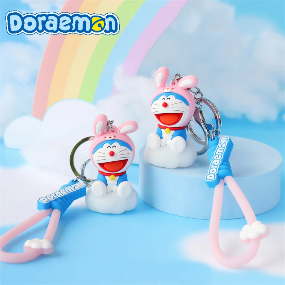 Kawaii พวงกุญแจ Doraemon LED Light อะนิเมะการ์ตูนโคมไฟกระเป๋านักเรียนกระเป๋าตกแต่งของขวัญวันเกิดคริสต์มาสสําหรับเด็ก